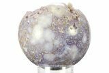 Sparkly Polished Purple Botryoidal Grape Agate Sphere - Indonesia #360083-1